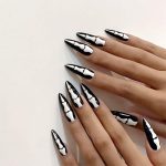 Monquice Halloween Black Skeleton Press On Nails - 3